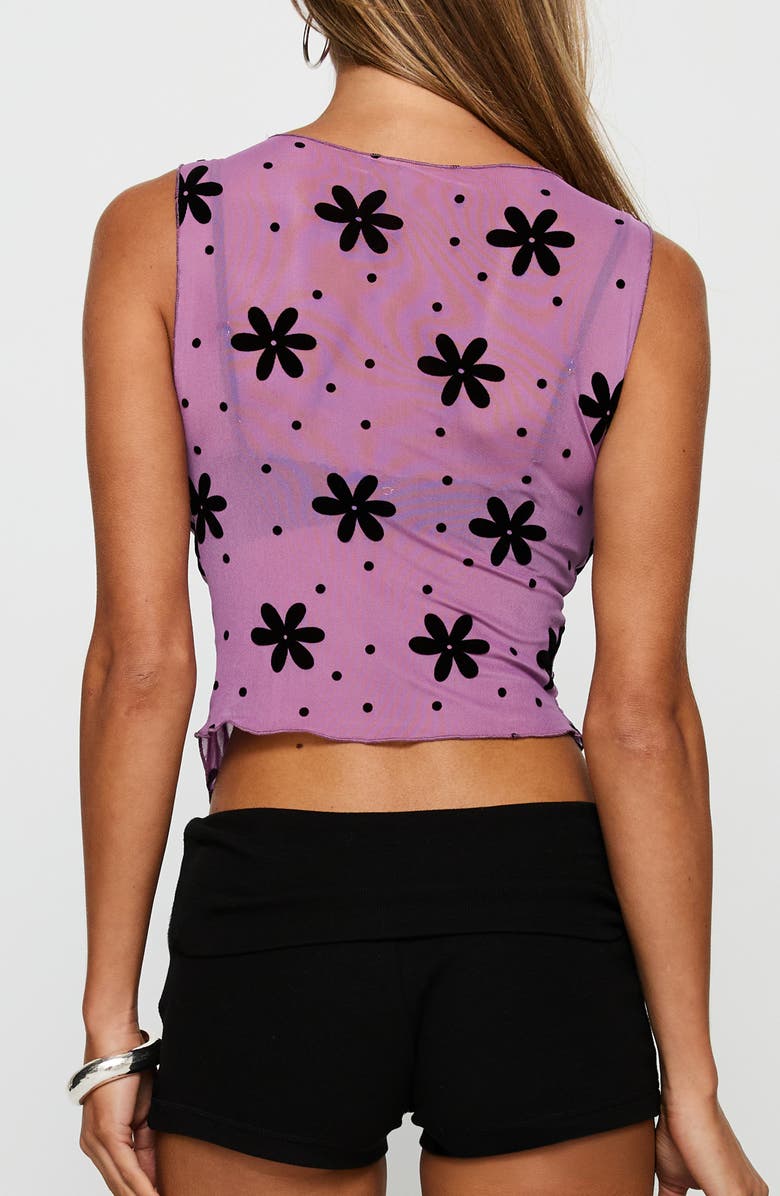 Princess Polly Avelaine Sheer Mesh Sleeveless Top, Alternate, color, Mauve