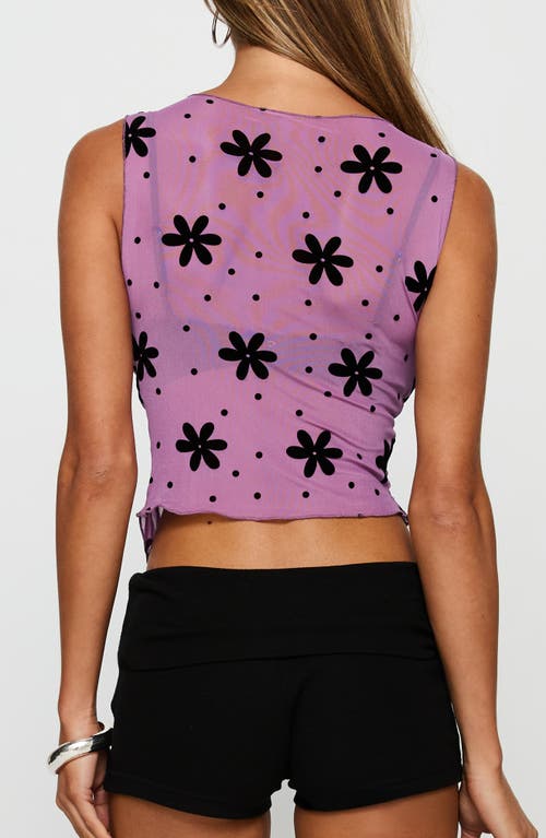 Princess Polly Avelaine Sheer Mesh Sleeveless Top In Pink