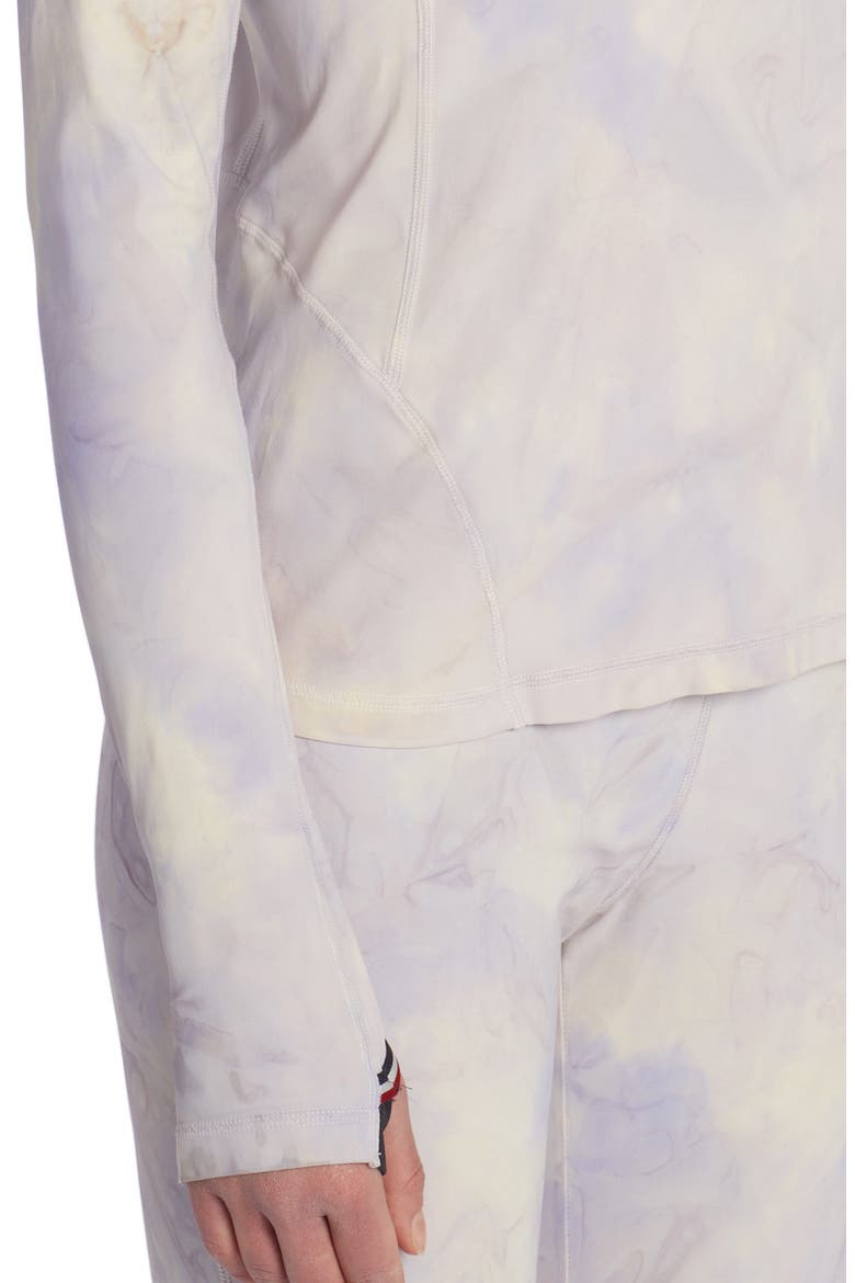 Tie Dye Long Sleeve Top, Alternate, color, LAVENDER/ OFF WHITE