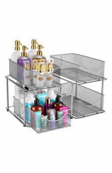 SORBUS Set of 2 2-Tier Metal Organizers
