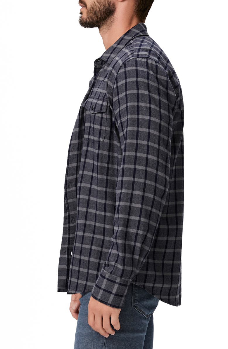 PAIGE Everett Plaid Flannel Button-Up Shirt, Alternate, color, Rocky Grove