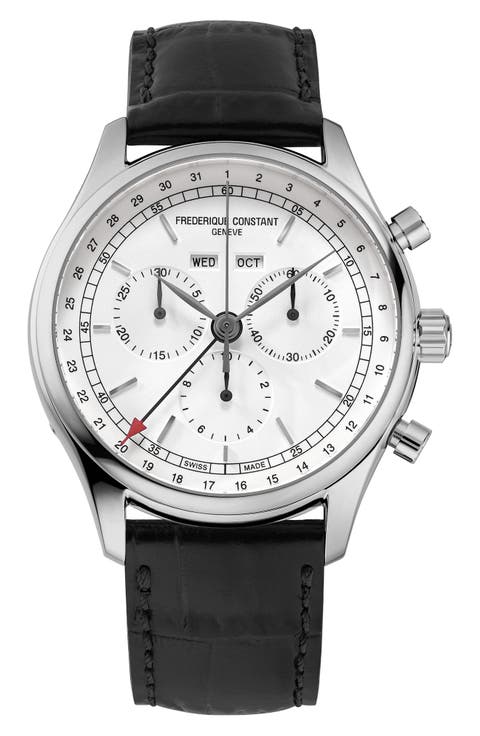 Classics Chronograph Leather Strap Watch, 40mm