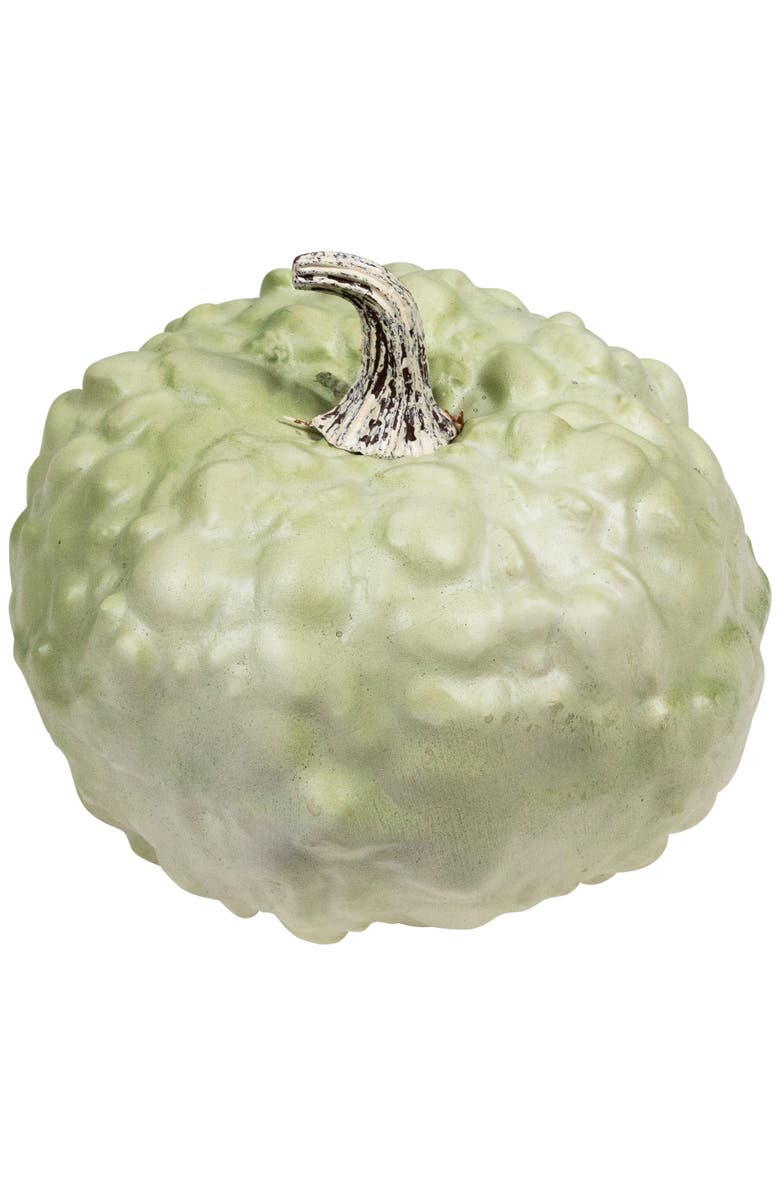 Northlight Knucklehead Pumpkin Fall Harvest Decoration - 7.5" - Light Green, Alternate, color, Green