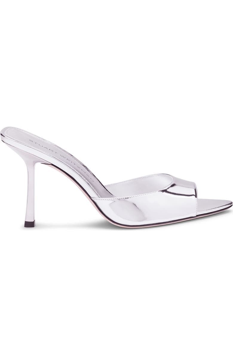 Stuart Weitzman Lexington Mule 85, Alternate, color, Silver