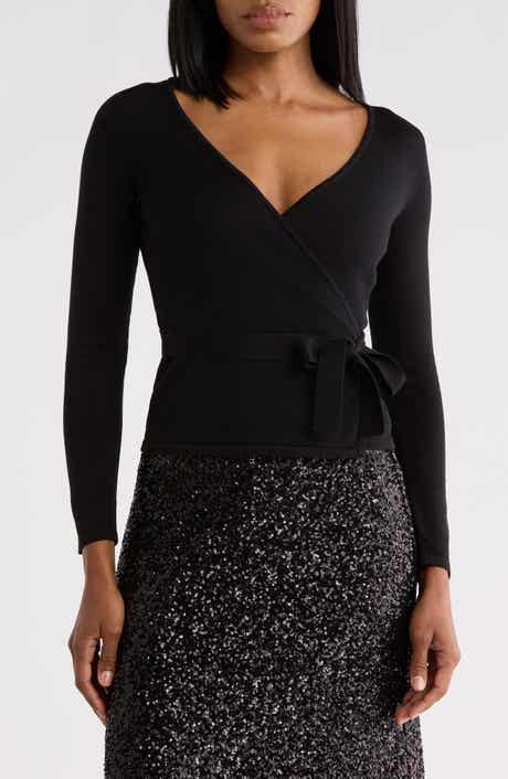 Ratana Silk Blend Wrap Sweater