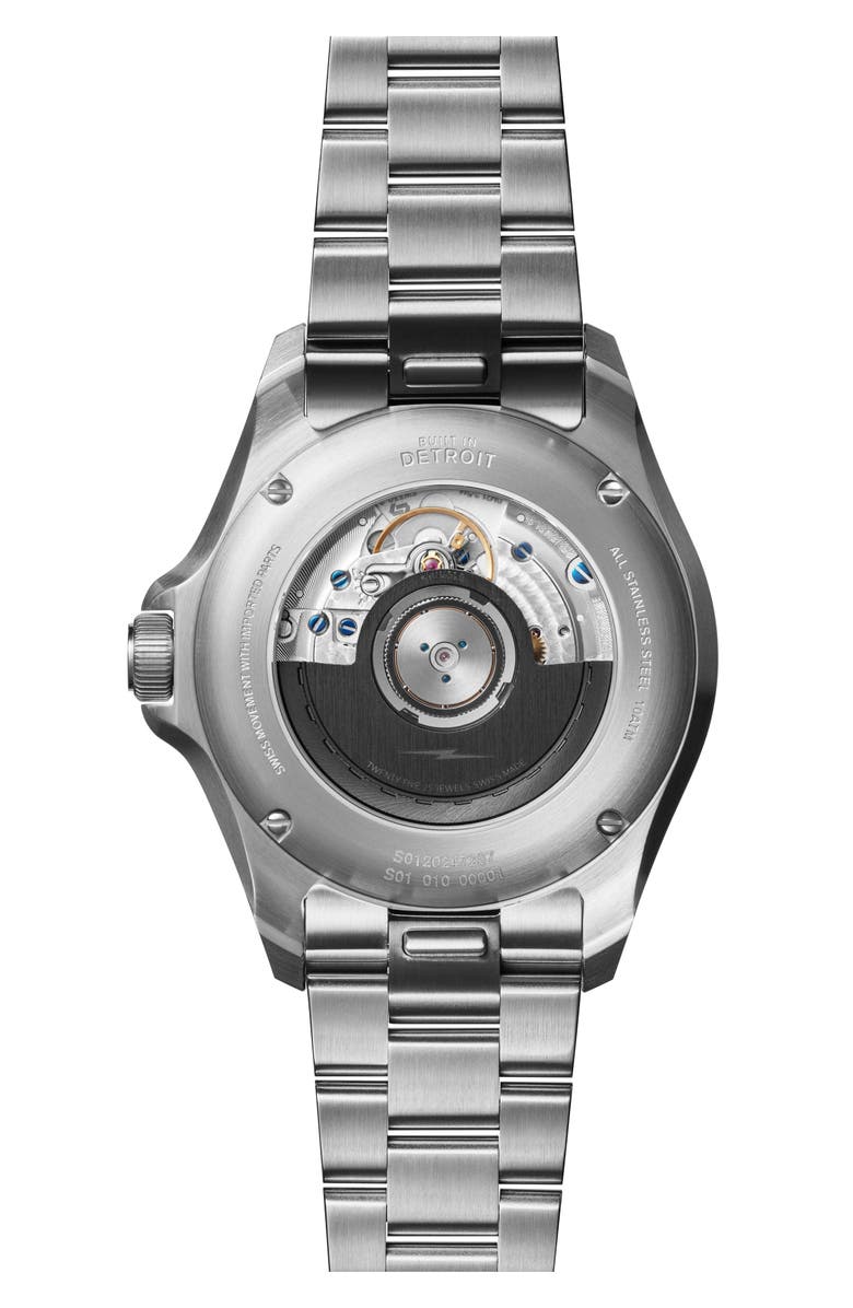 Shinola Monster GMT Automatic Watch Gift Set, 40mm, Alternate, color, Navy