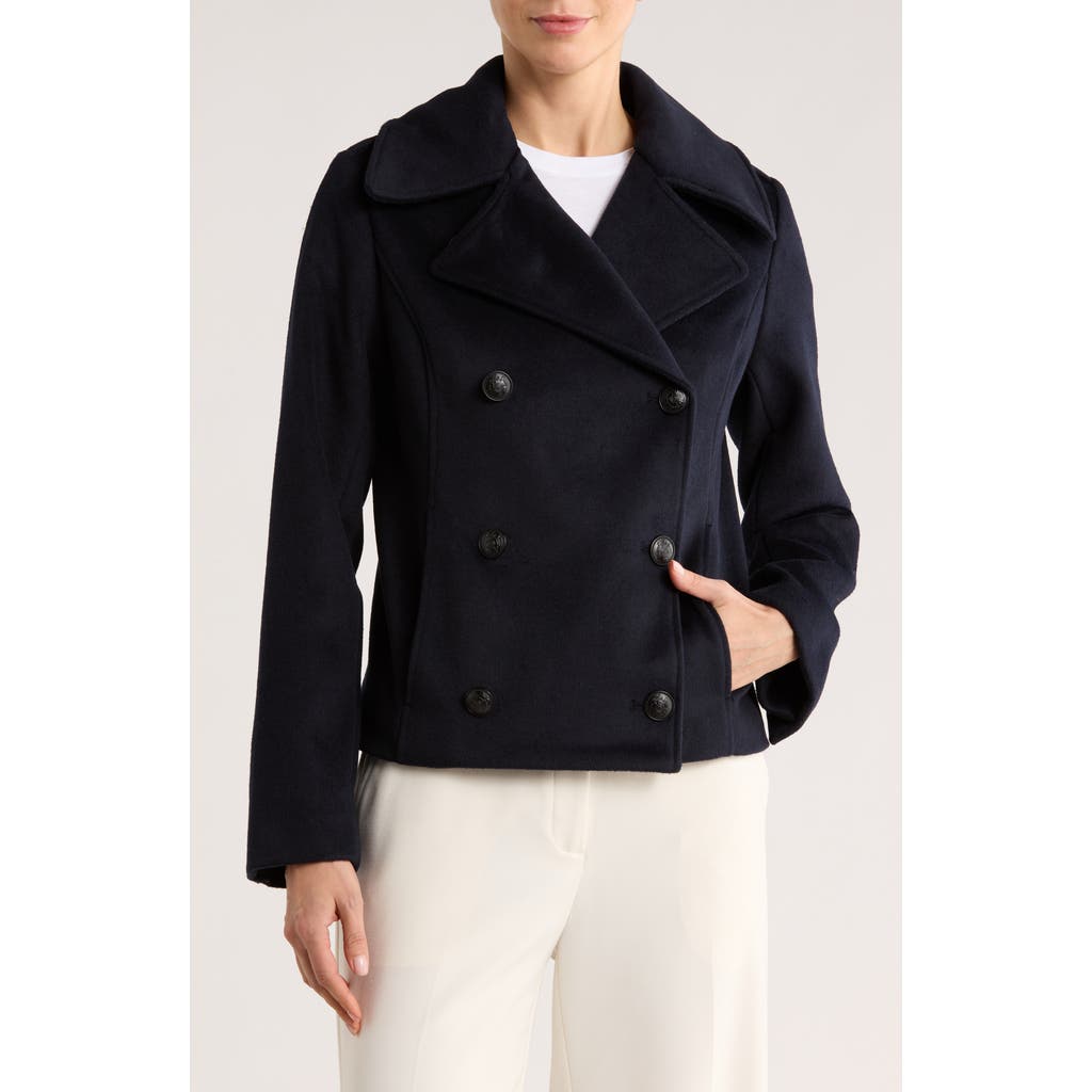 Rebecca Minkoff Double Breasted Peacoat In Black