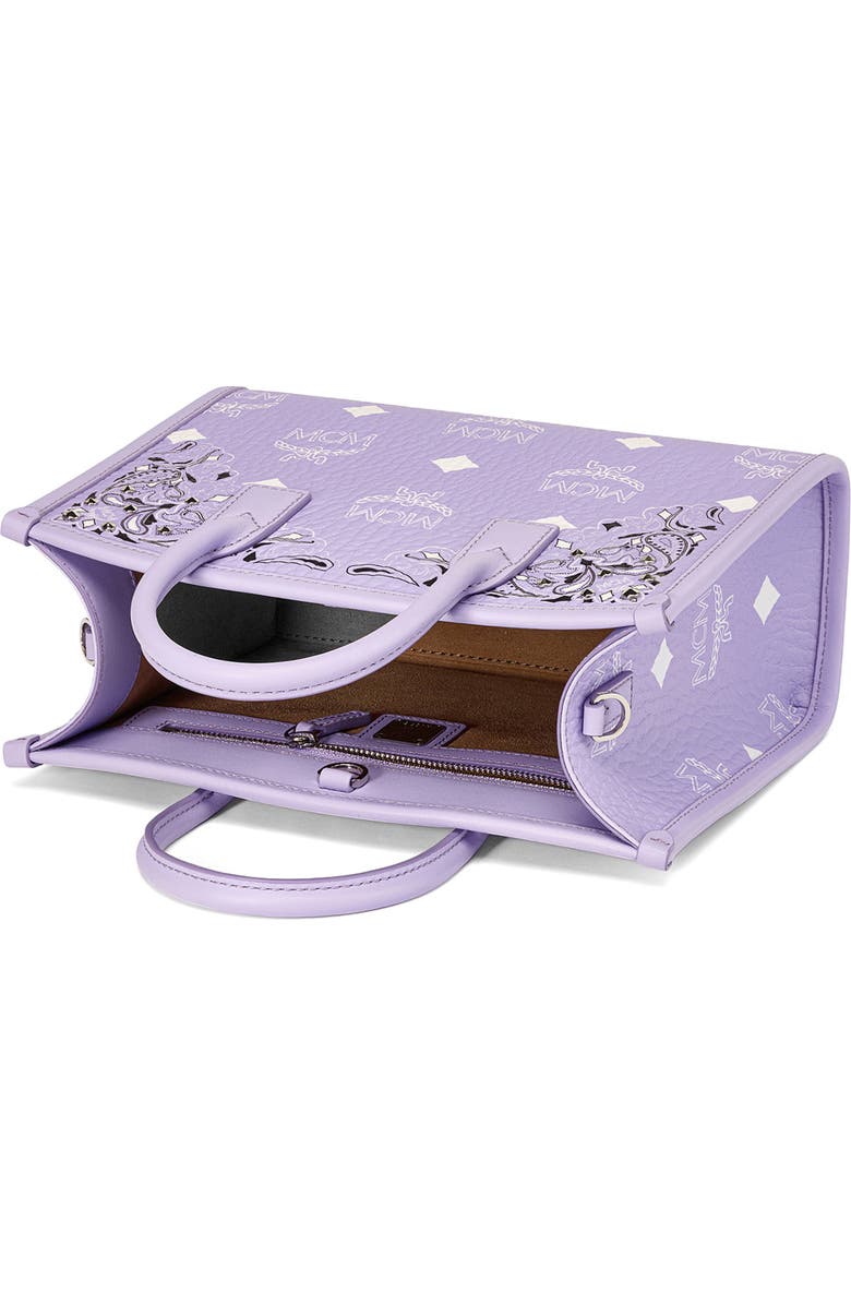 MCM Small Munchen Visetos Coated Canvas Tote, Alternate, color,