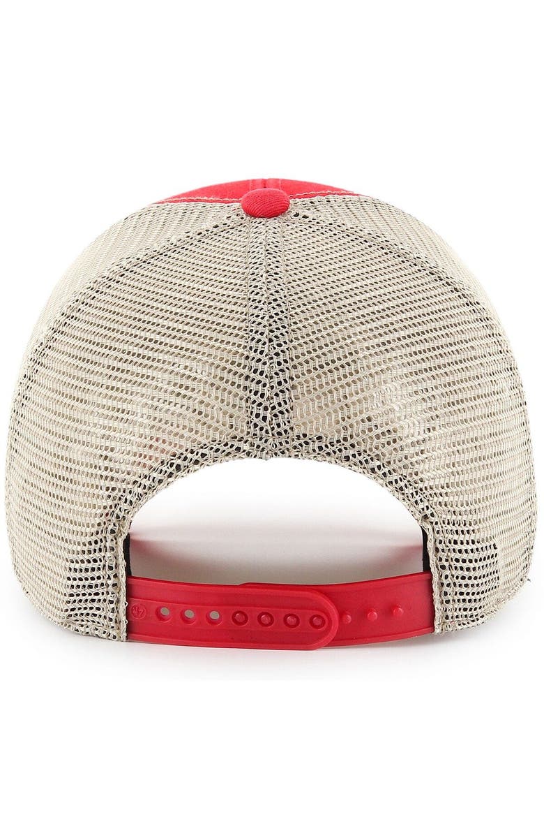 Men's '47 Red/Natural Super Bowl LVII Flagship Wash MVP Snapback Hat, Alternate, color, Red