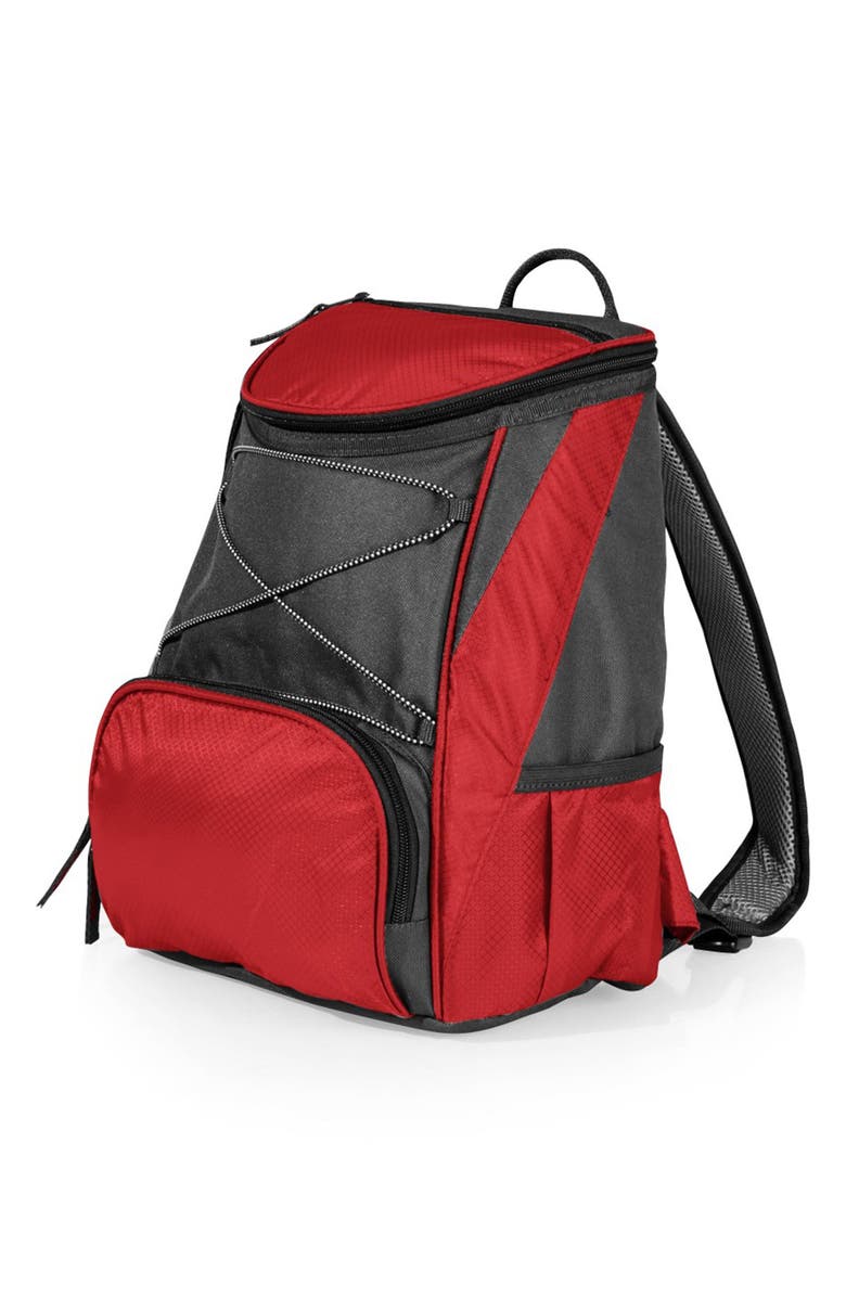Picnic Time PTX Backpack Cooler, Main, color, Red With Gray Accents