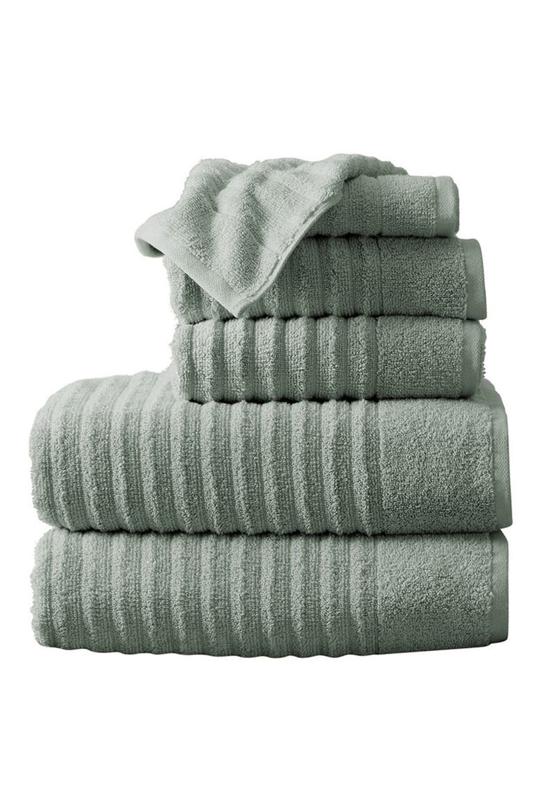 Combed Cotton 6-Piece Towel Set, Main, color, EUCALYPTUS