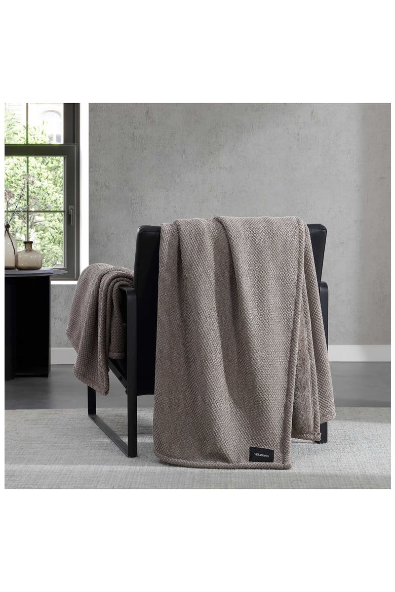 Chenille Jacquard Plush Throw Blanket, Alternate, color, LIGHT / MEDIUM BROWN