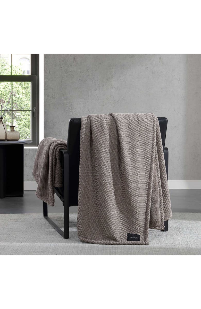 Vera Wang Chenille Jacquard Plush Throw Blanket, Alternate, color, 