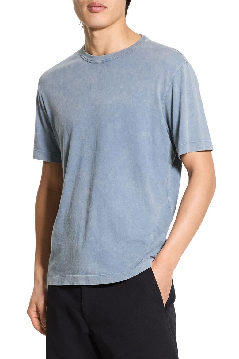 Washed Pima Cotton T-Shirt, Alternate, color, RAINSTORM