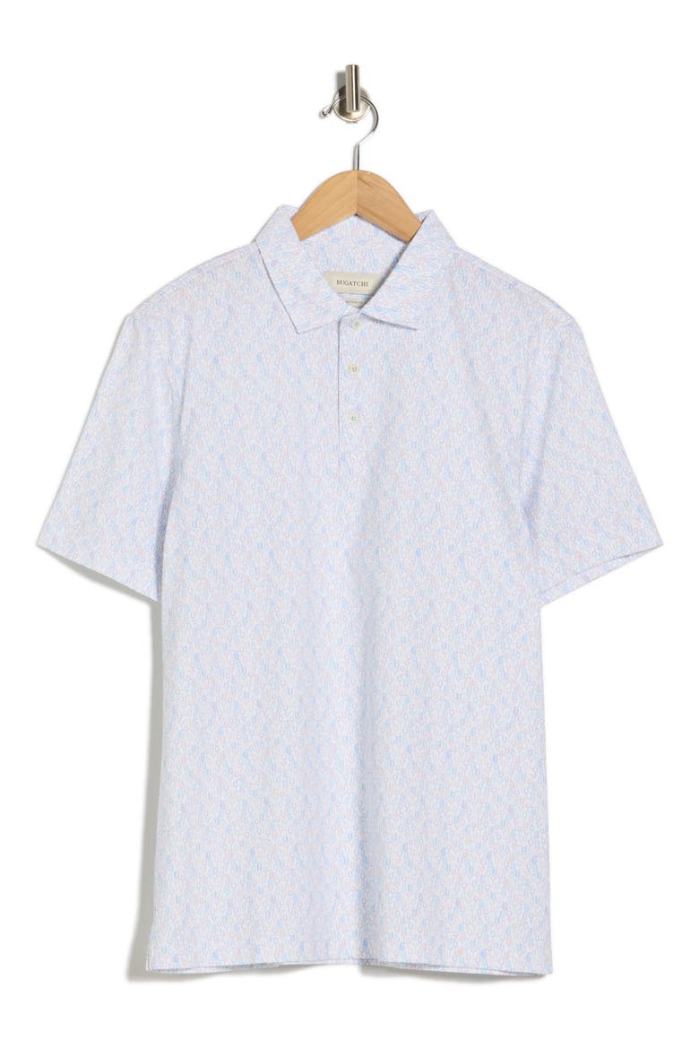 Victor OoohCotton® Mosaic Print Polo, Alternate, color, AIR BLUE