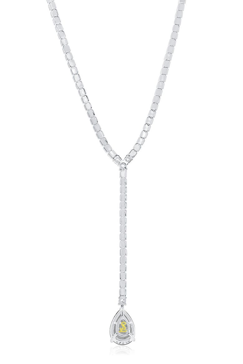 Gala Lariat Tennis Necklace, Alternate, color, WHITE