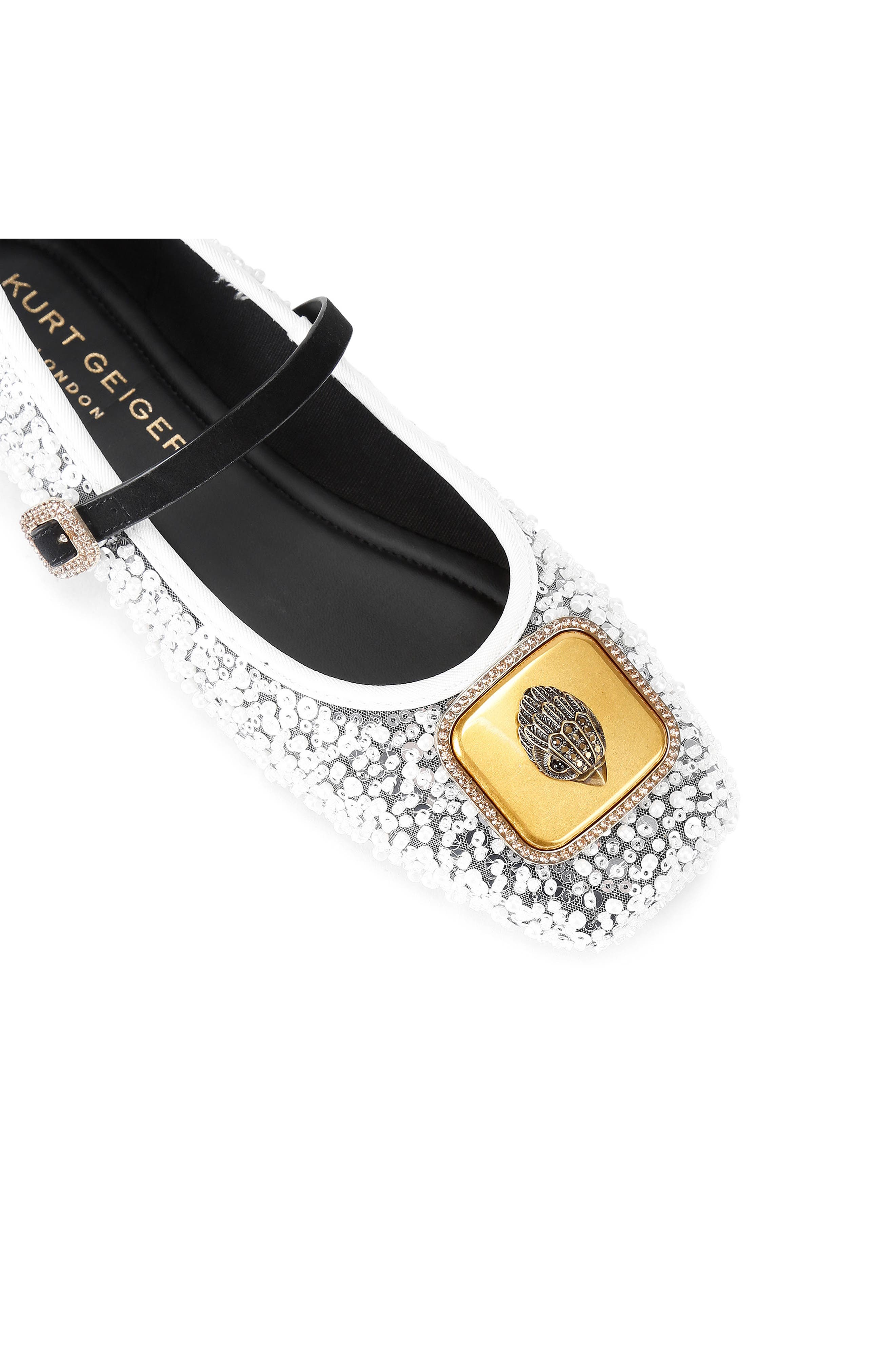 Kurt Geiger London Pimlico Mary Jane Ballet Flat, Alternate, color, Open White