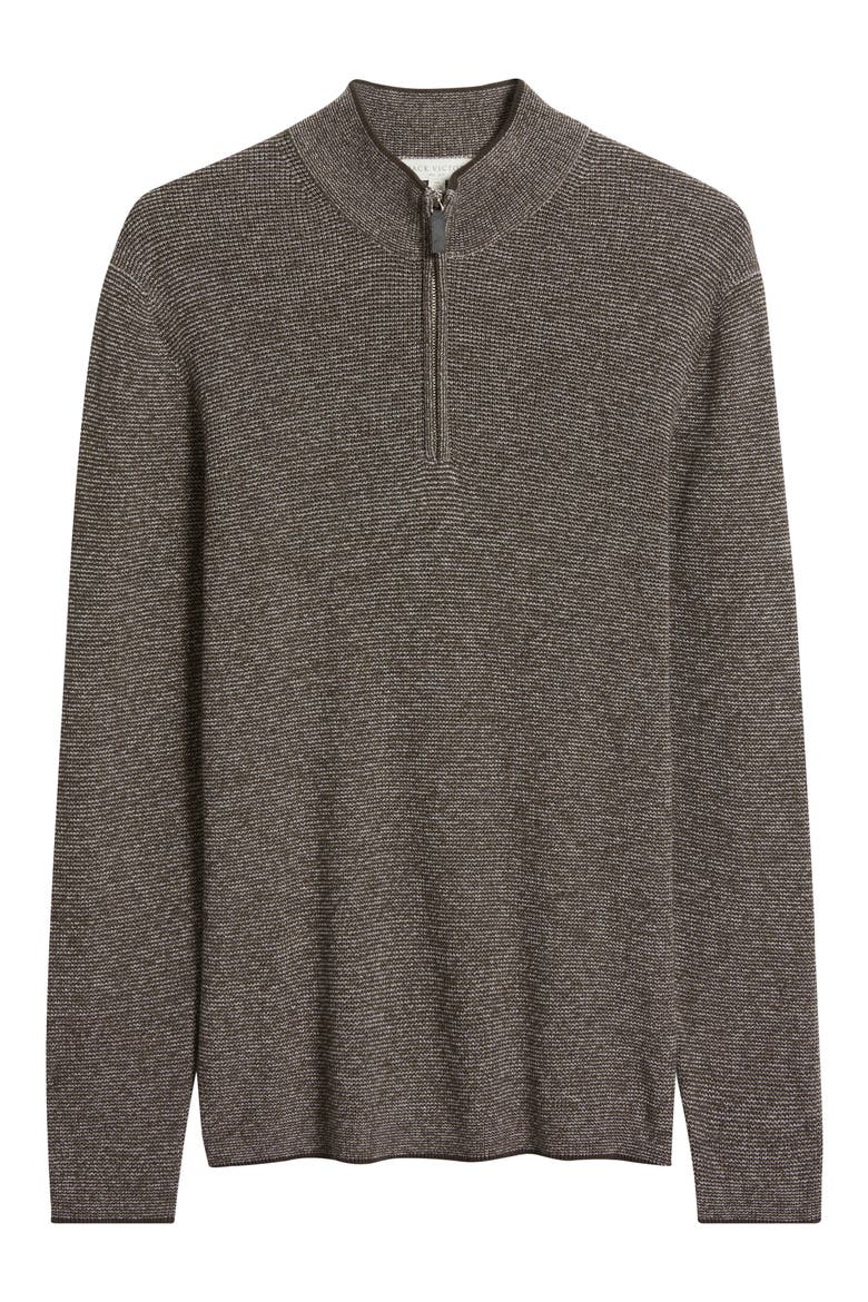 Daulac Quarter Zip Pullover, Alternate, color, BROWN