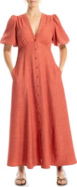 MAX STUDIO Bubble Sleeve Maxi Dress