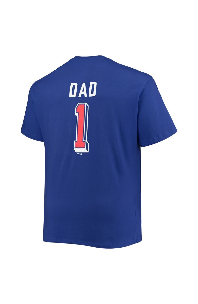 PROFILE Men's Royal Chicago Cubs Big & Tall Father's Day #1 Dad T-Shirt, Alternate, color, 
