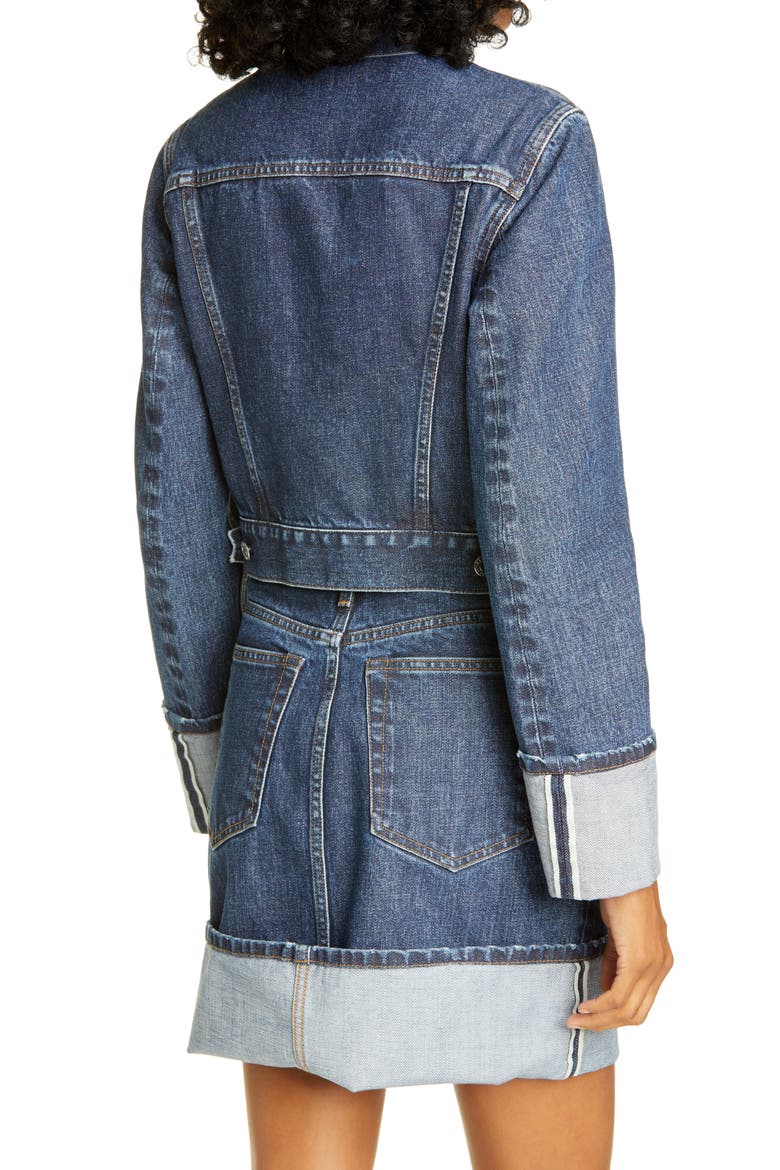 Little Denim Trucker Jacket, Alternate, color, DARK STONE WASH