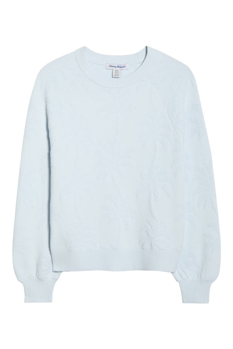Beach Side Palm Sweater, Alternate, color, CLOUD NINE BLUE