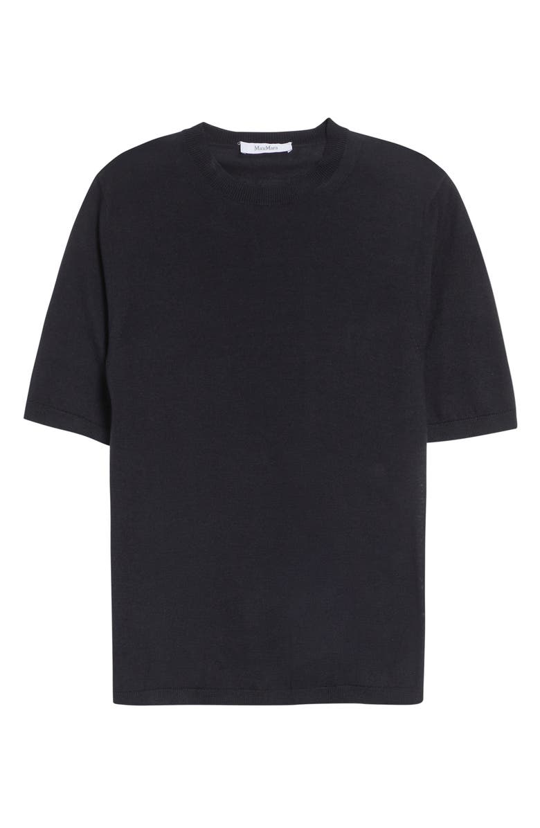 Max Mara Short Sleeve Silk & Cashmere Sweater, Alternate, color, Ultramarine