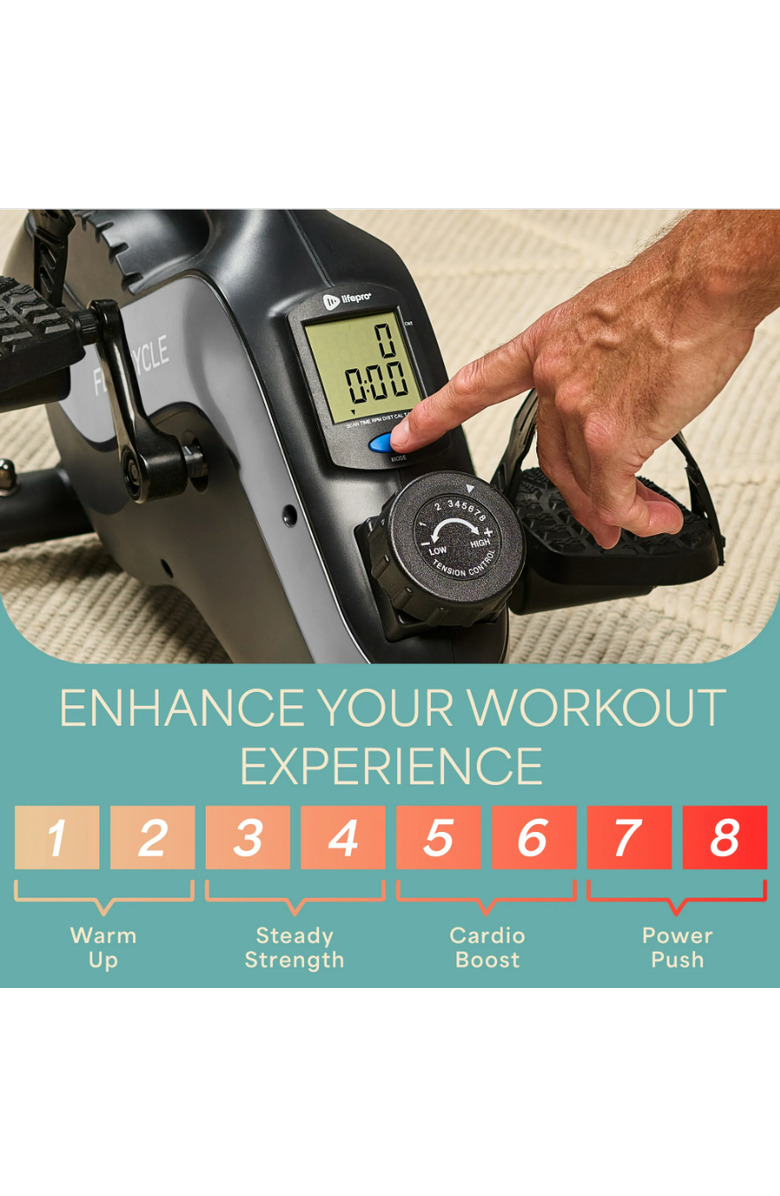 Lifepro Flex Stride Under Desk Bike Pedal Mini Elliptical Exerciser, Alternate, color, Grey