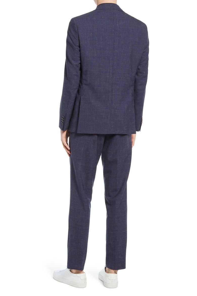 Ralph Extra Slim Fit Solid Wool & Linen Suit, Alternate, color, NAVY