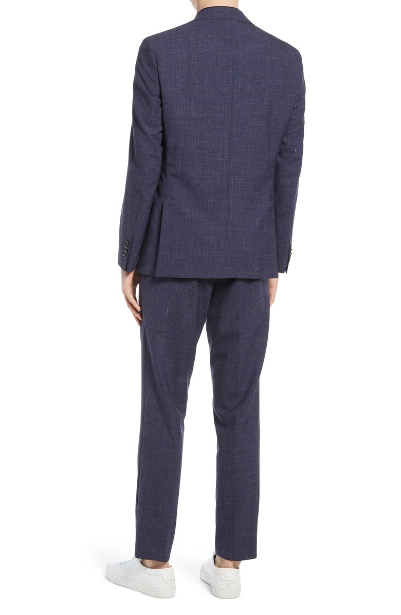 Ted Baker London Ralph Extra Slim Fit Solid Wool & Linen Suit, Alternate, color, 