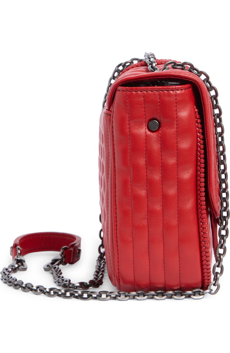 Longchamp Amazone Small Quilted Leather Crossbody Bag, Alternate, color, Red