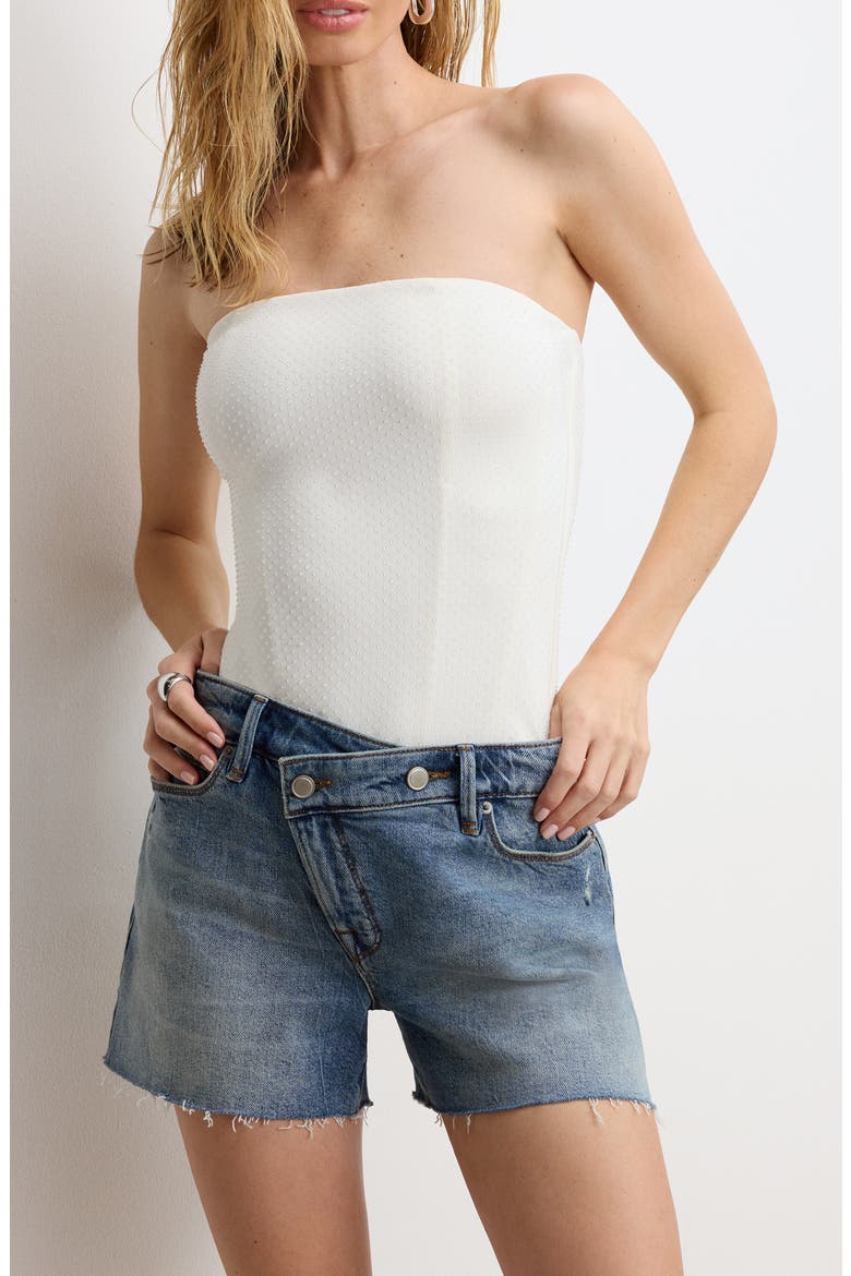 Sculpting Corset Strapless Crystal Bodysuit, Main, color, CLOUD WHITE001