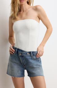 Good American Sculpting Corset Strapless Crystal Bodysuit