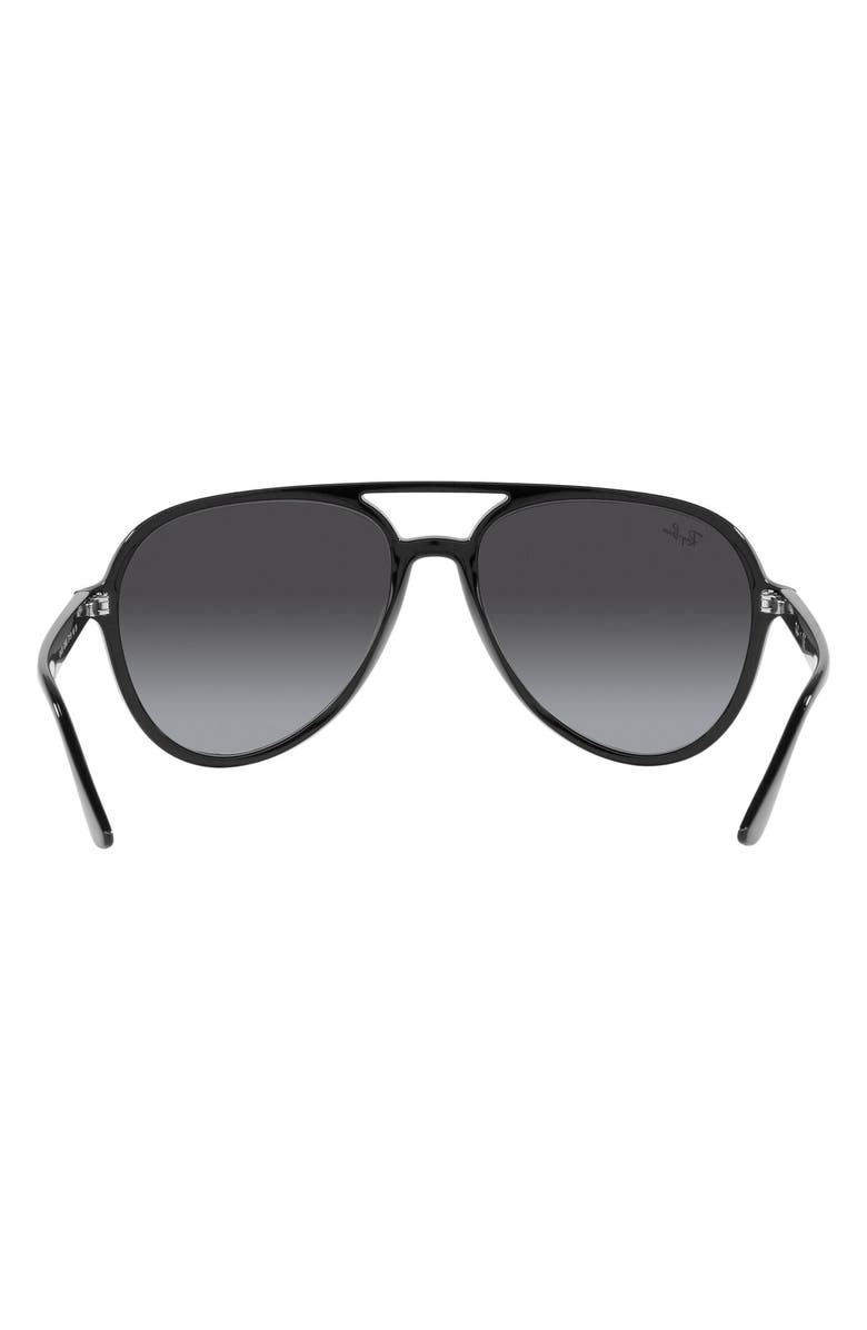 Ray-Ban 57mm Gradient Aviator Sunglasses, Alternate, color, Black / Grey Gradient