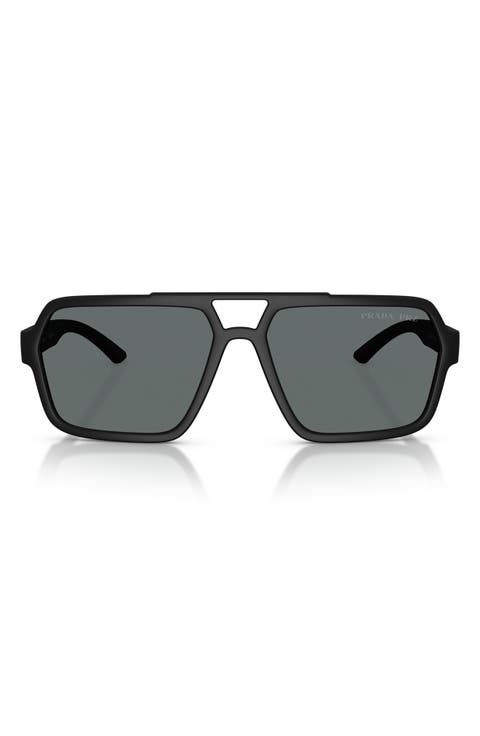 59mm Polarized Pilot Sunglasses