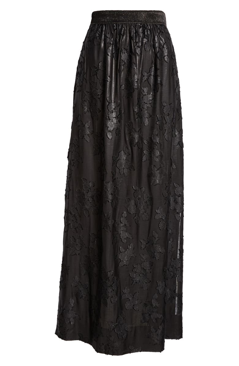 St. John Collection Floral Fil Coupé Skirt, Alternate, color,