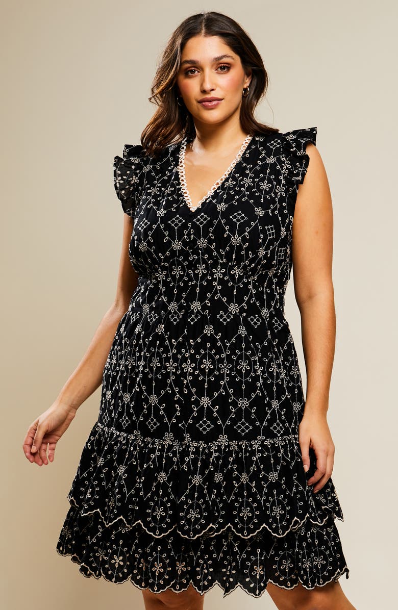 Estelle Bellini Ruffle Minidress, Alternate, color, 