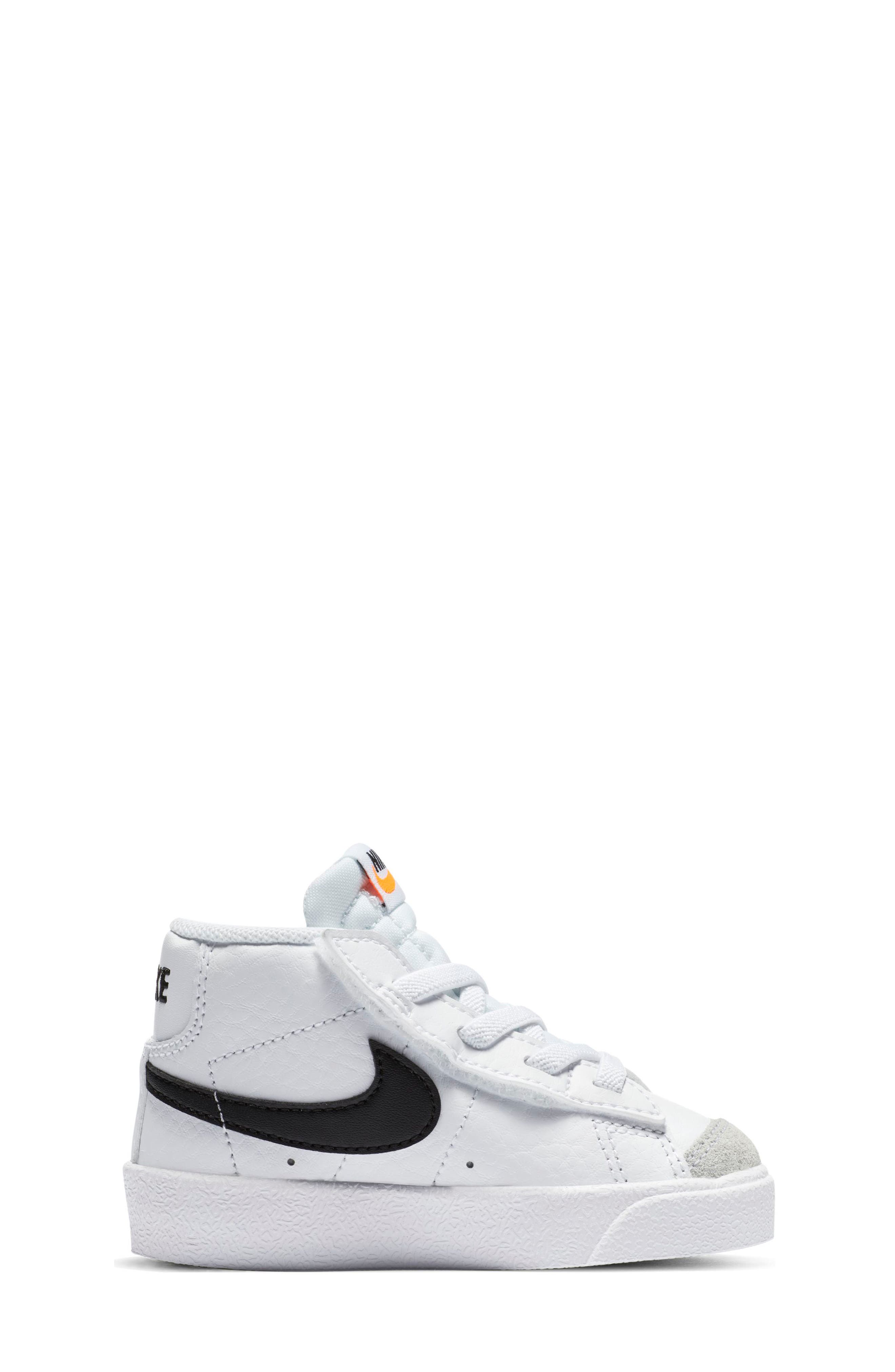 Nike Kids' Blazer Mid '77 Sneaker, Alternate, color, White/ Black/ Orange