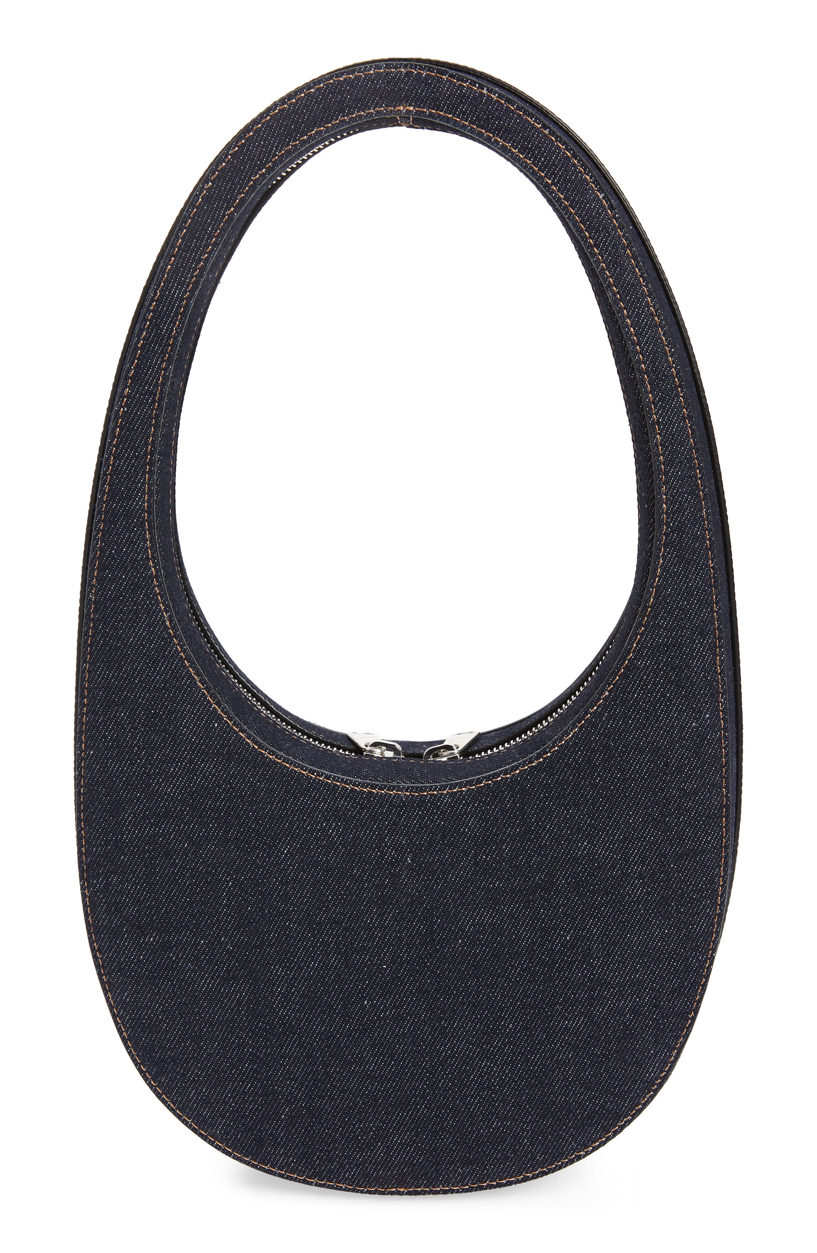 Swipe Denim Top Handle Bag, Alternate, color, DARK NAVY