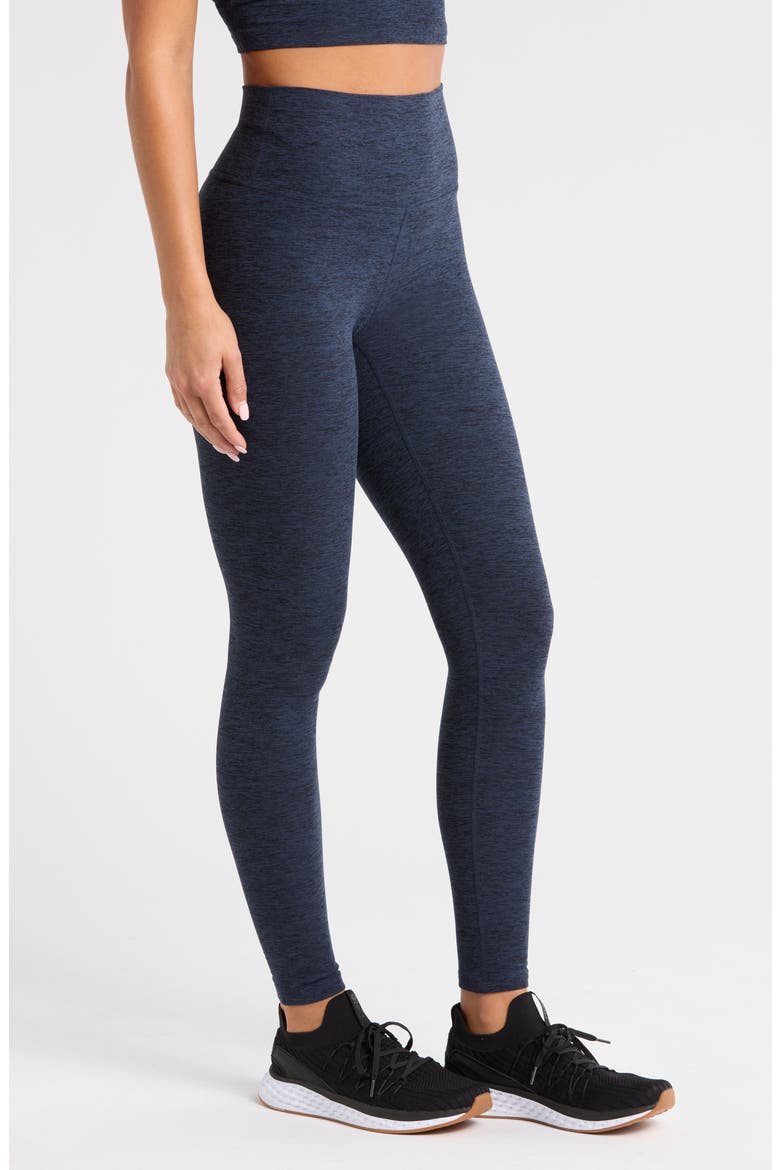 Renew Mélange High Waist Leggings, Alternate, color, NAVY SAPPHIRE MELANGE