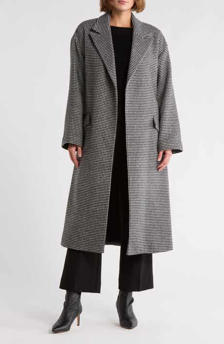 Theory Houndstooth Robe Coat
