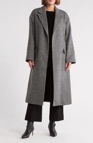 Theory Houndstooth Robe Coat