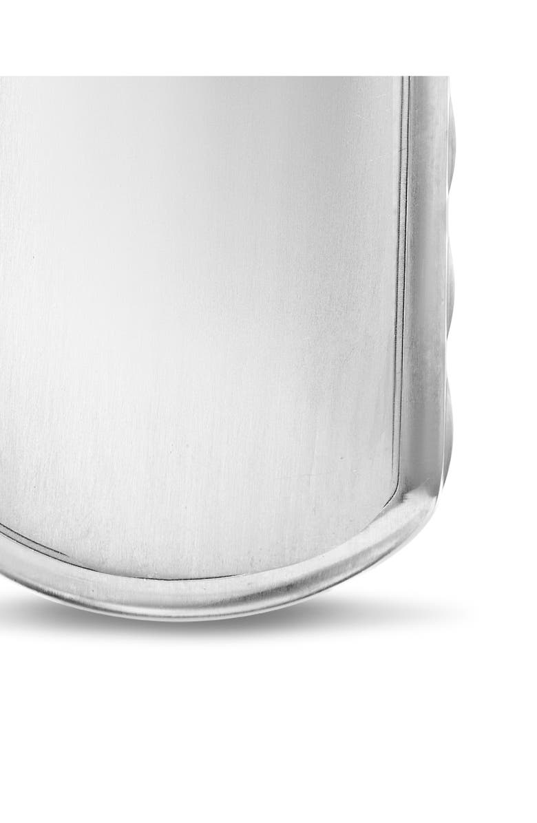 David Yurman Sculpted Cable Tag in Sterling Silver with Diamonds, 35mm, Alternate, color, Sterling Silver