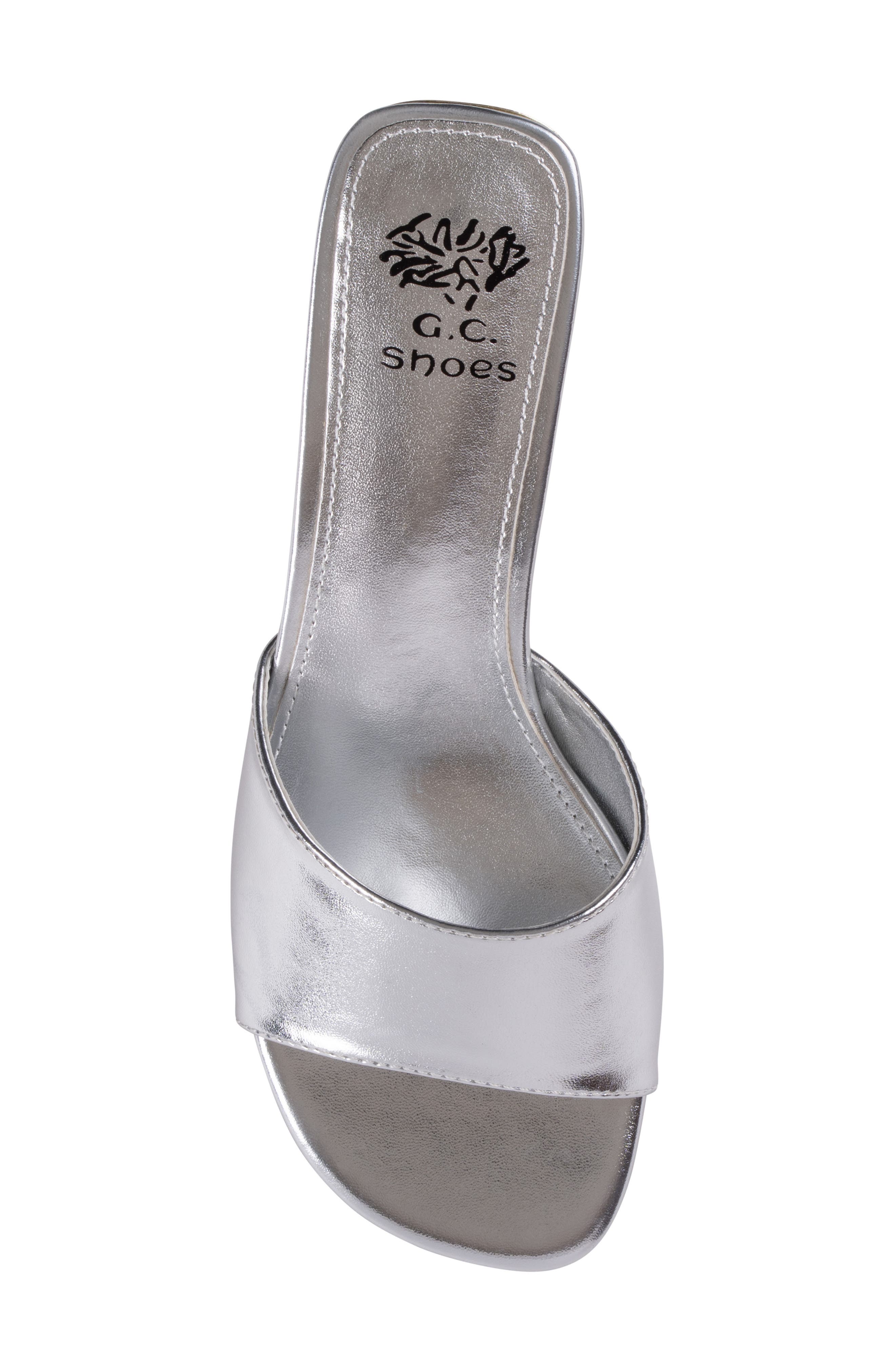 Noho Crystal Embellished Heel Slide Sandal, Alternate, color, SILVER