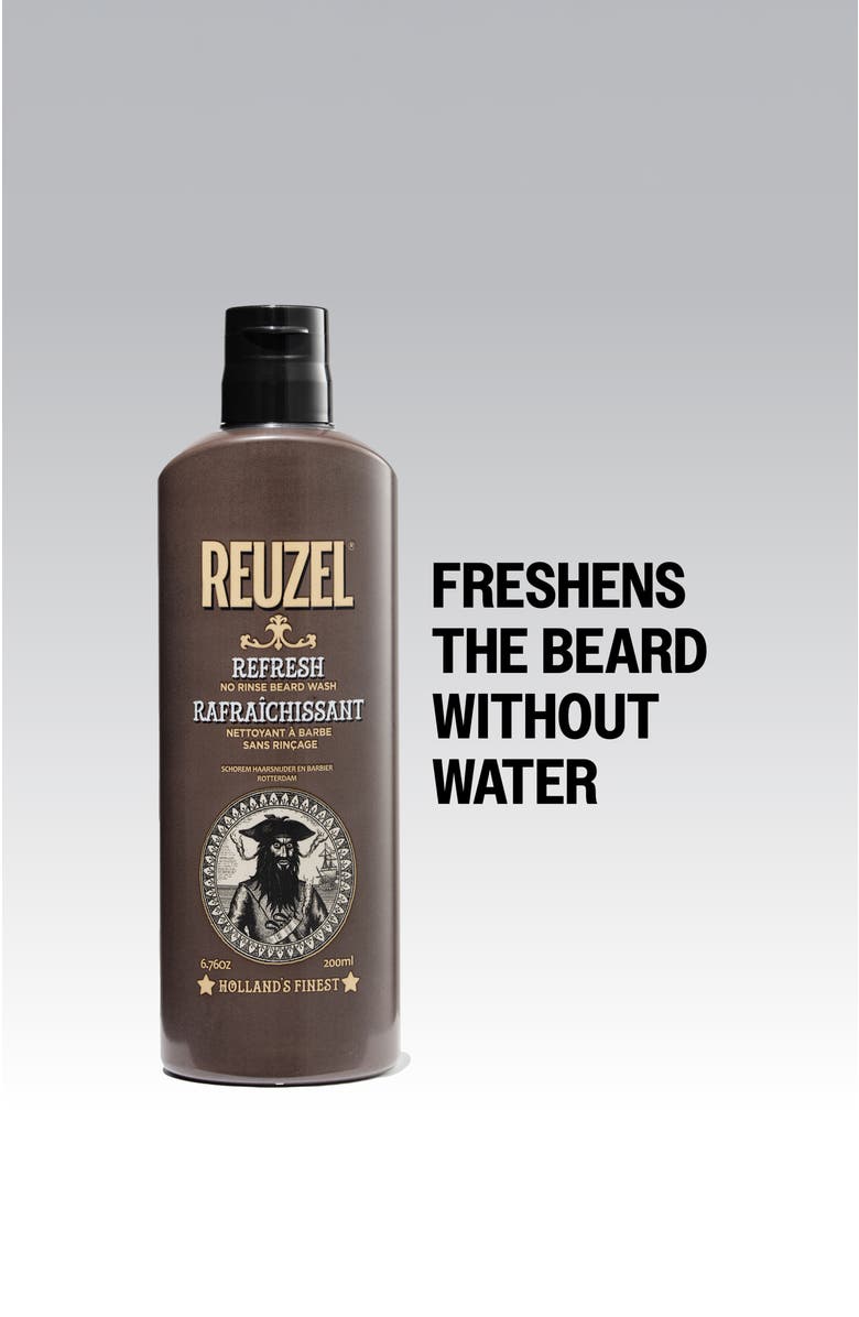 REUZEL REFRESH No Rinse Beard Wash, Alternate, color, NO COLOR