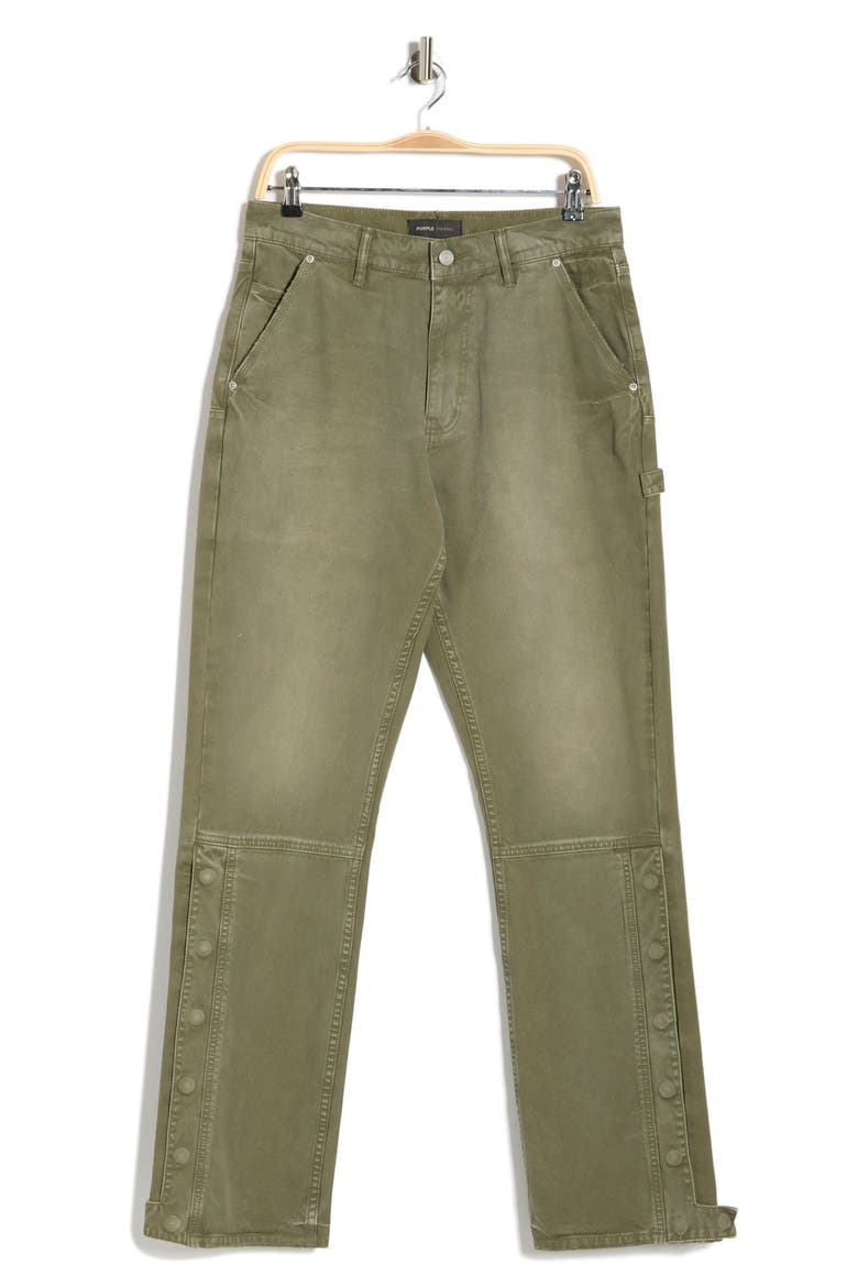 Snap Carpenter Pants, Alternate, color, GREEN
