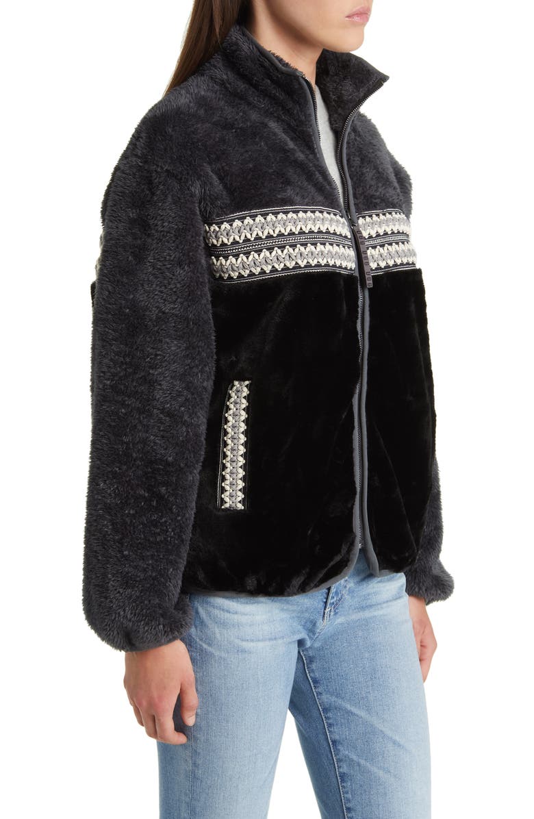 UGG<sup>®</sup> Marlene Heritage Braid High Pile Fleece Jacket, Alternate, color,