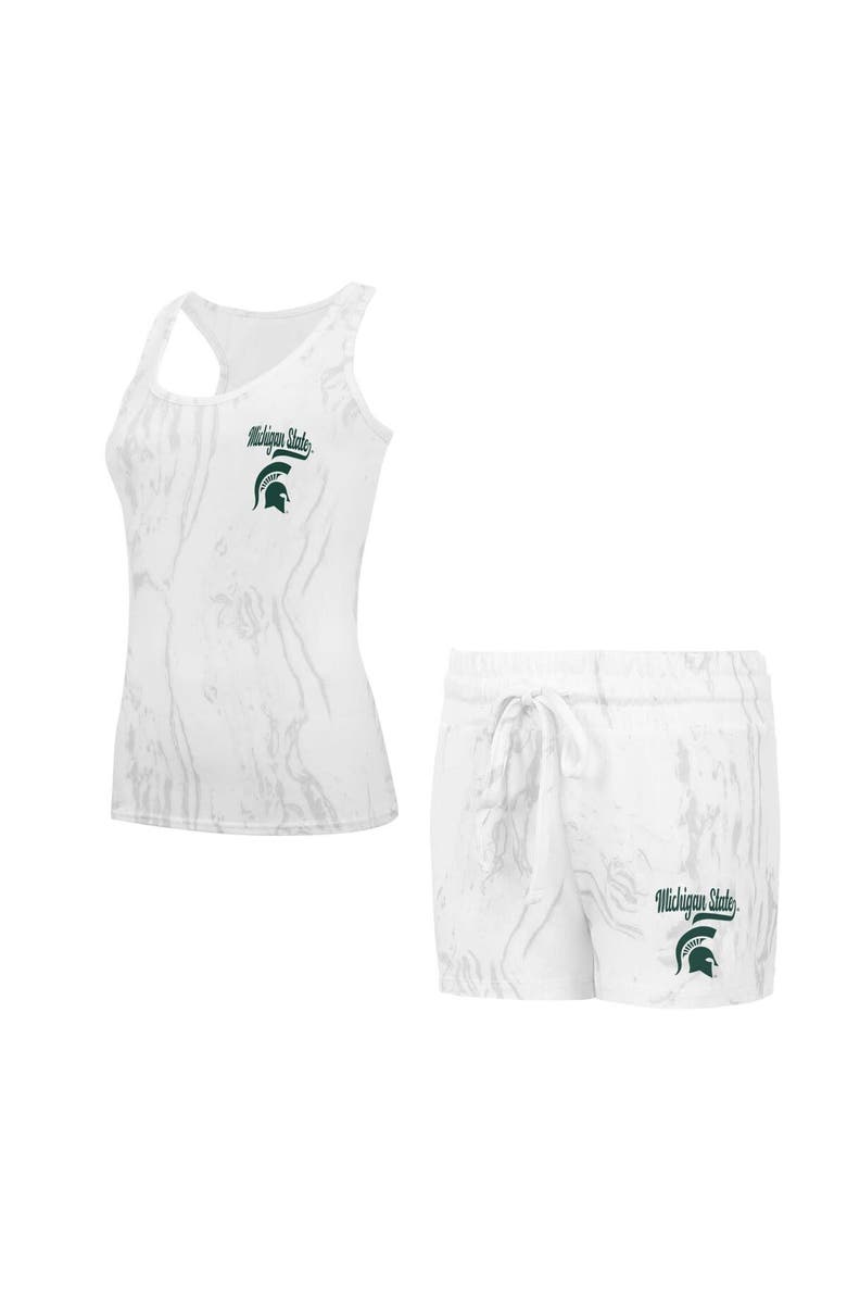 CONCEPTS SPORT Women's Concepts Sport Michigan State Spartans Quartz Tank Top & Shorts Set, Main, color, Cream