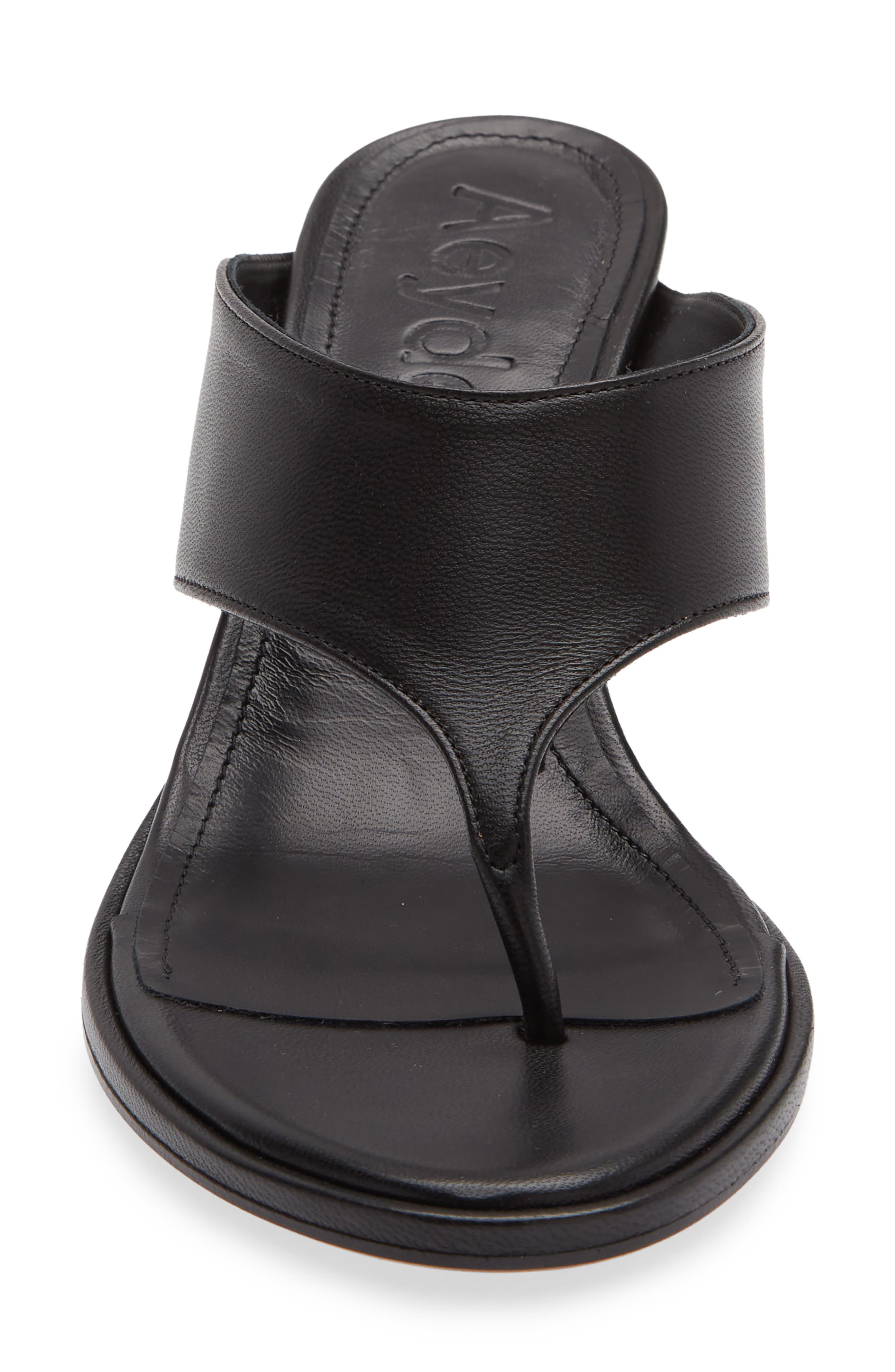 aeyde Olenna Flip Flop, Alternate, color, Black