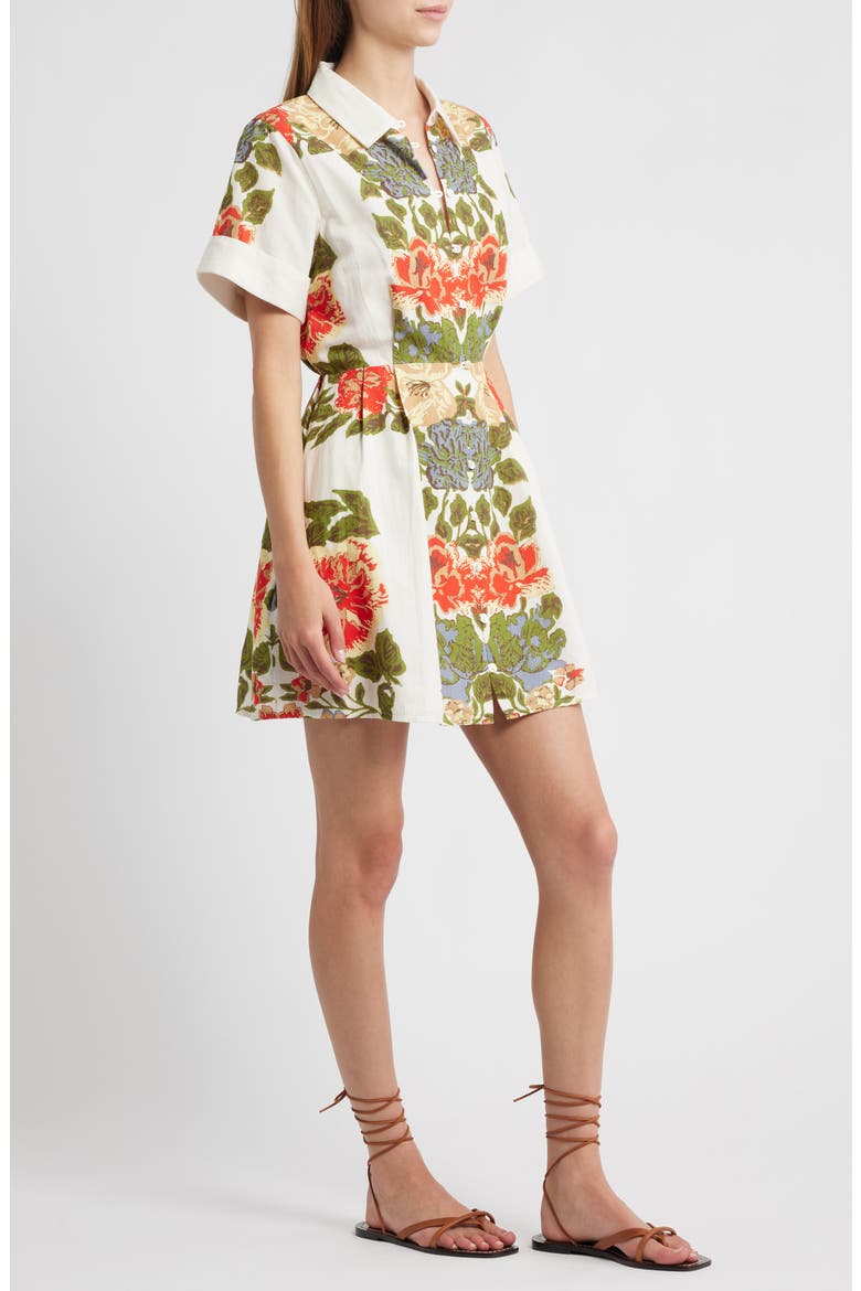 Sadie Floral Cotton & Linen Shirtdress, Alternate, color, JULIET PRINT